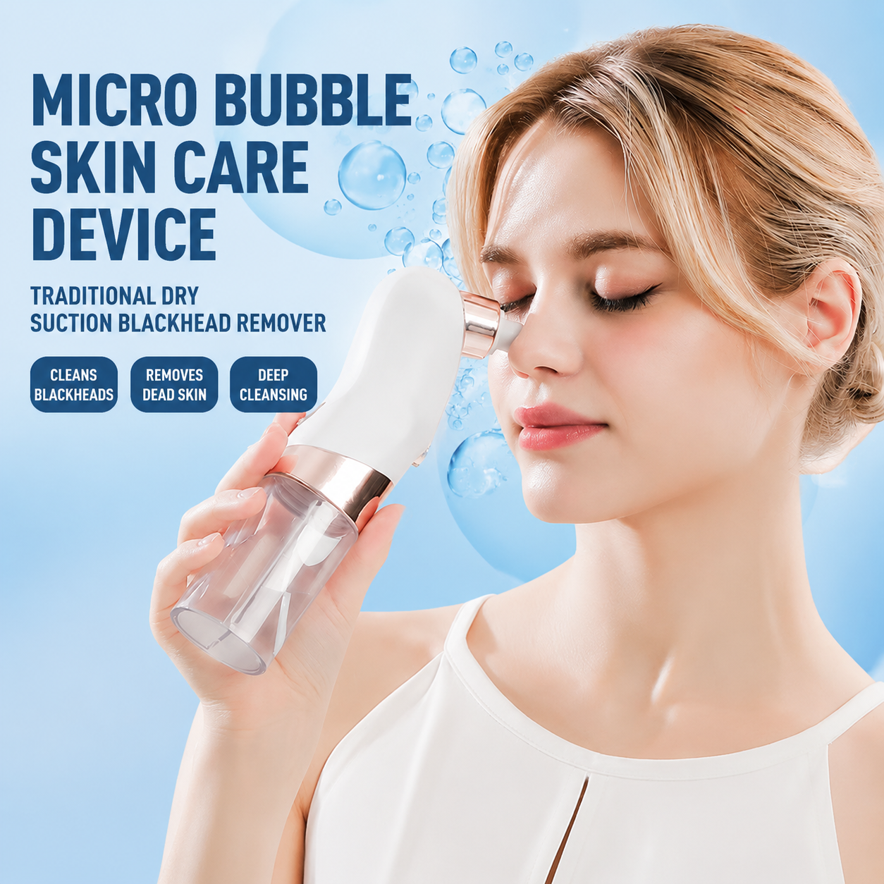 Microbubble Oxygen Hydration Facial Pore Cleanser and Purple Reusable Ice view 2