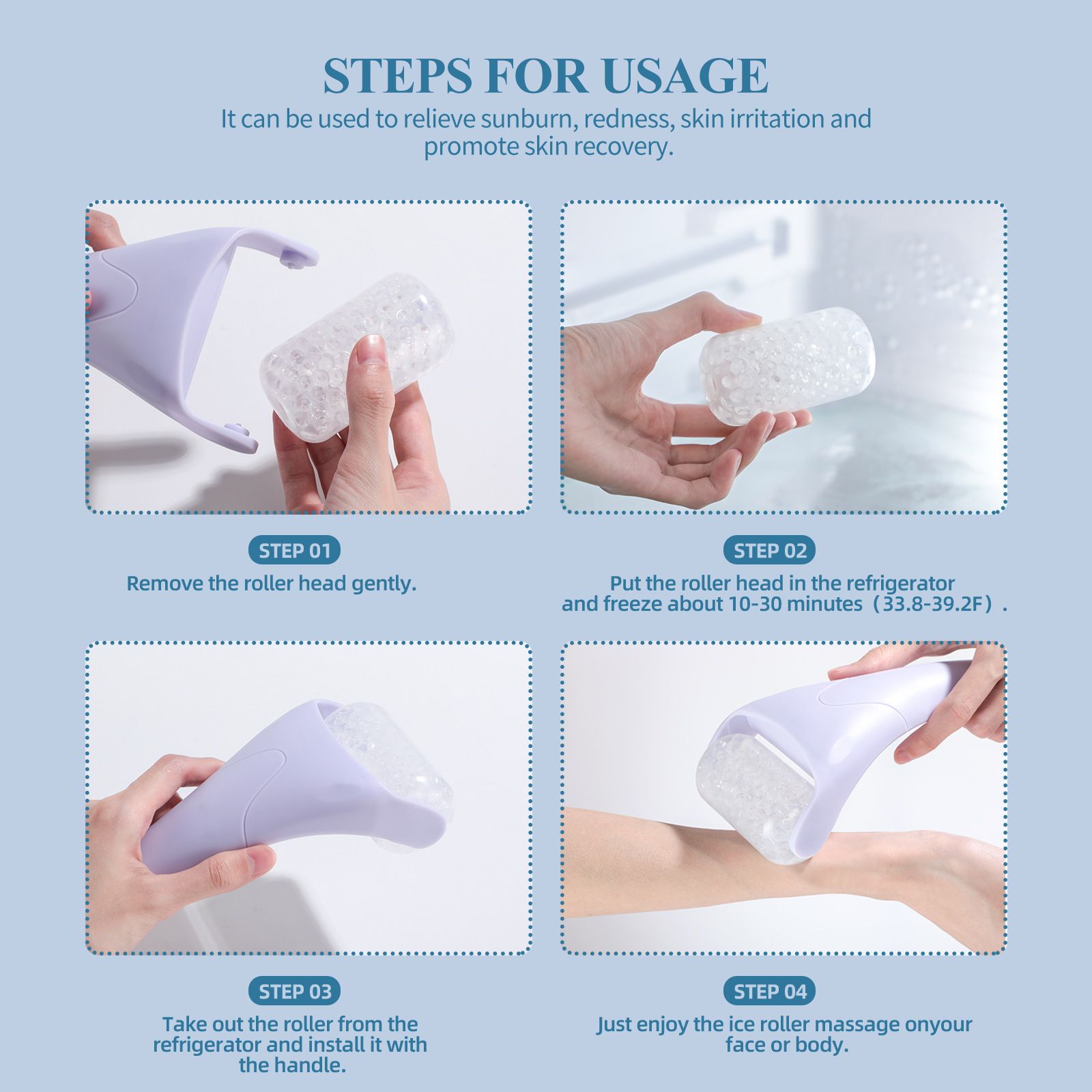 Microbubble Oxygen Hydration Facial Pore Cleanser and Purple Reusable Ice view 11