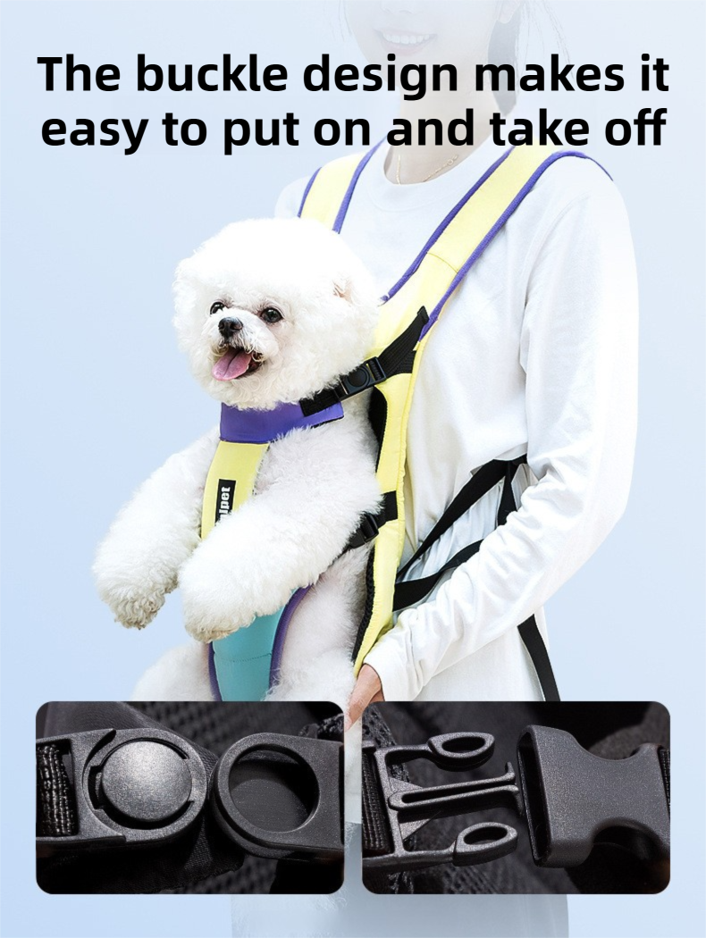 Black Hands Free Adjustable Dog Carrier Backpack with 3-Point Support view 7