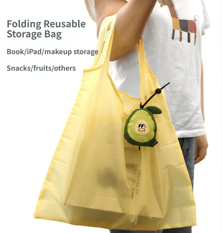 Portable Carrot Lemon Corduroy Storage Pouch with Zipper and Hidden Folding view 4