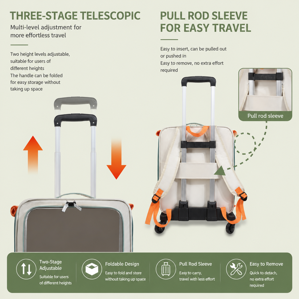 Brown and Grey Large Space Pet Carrier Trolley – Foldable Cat Carrier Backpack view 4