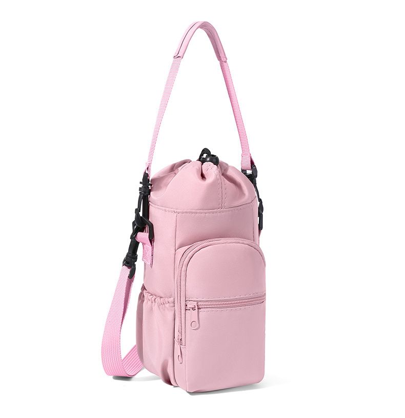 2-Pack Pink Muti-Pockets Insulated Water Bottle Holder and Adjustable Phone