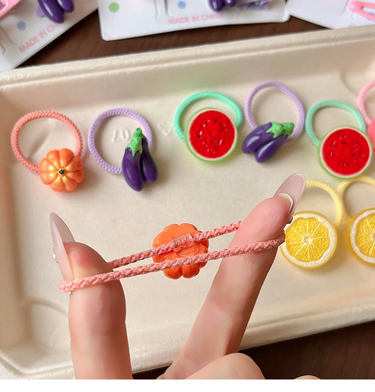 5-Piece Fruit Resin Hair Accessories Set with 5-Type Fruit Hair & Ear Clips view 5