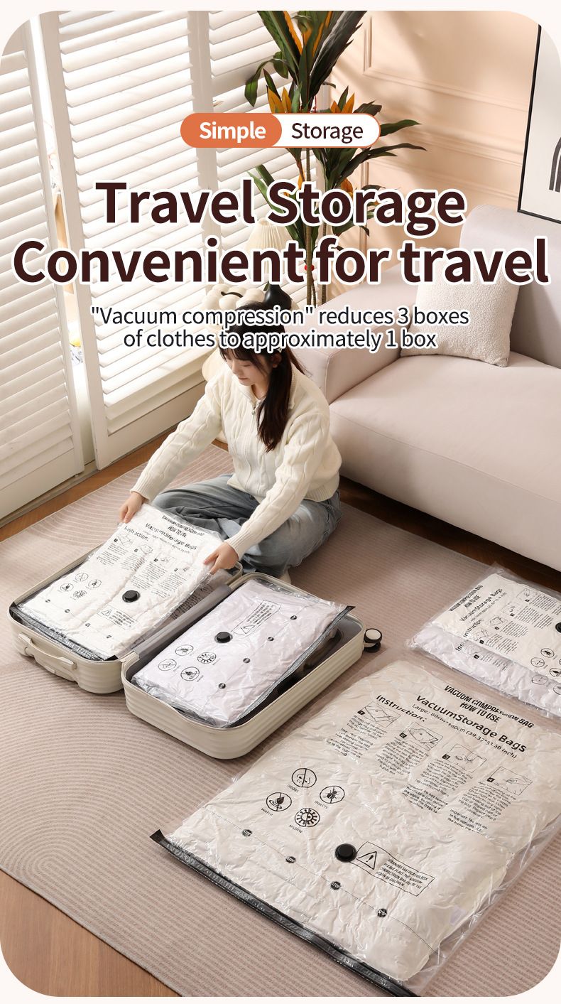 12-Piece Vacuum Storage Bags Set with USB Electric Pump – Thickened PA+PE view 9