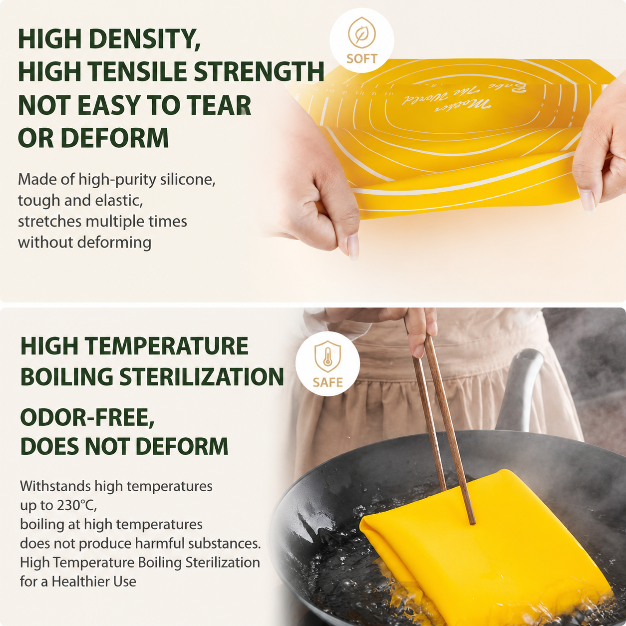 Orange Bread Baking Tool Set with Silicone Dough Mat + Rolling Pin view 3