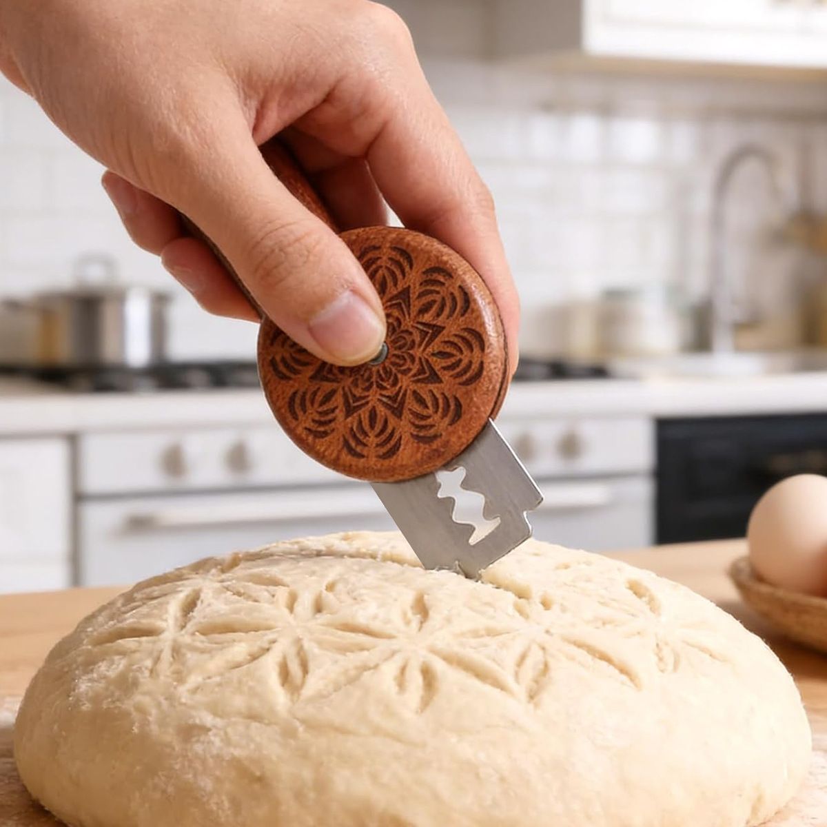 Orange Bread Baking Tool Set with Silicone Dough Mat + Rolling Pin view 5
