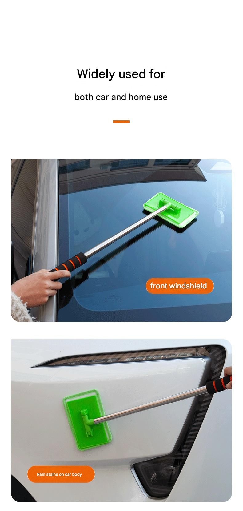 Blue Telescopic Car Windshield Cleaning Brush with 3 Replacement Microfiber view 10