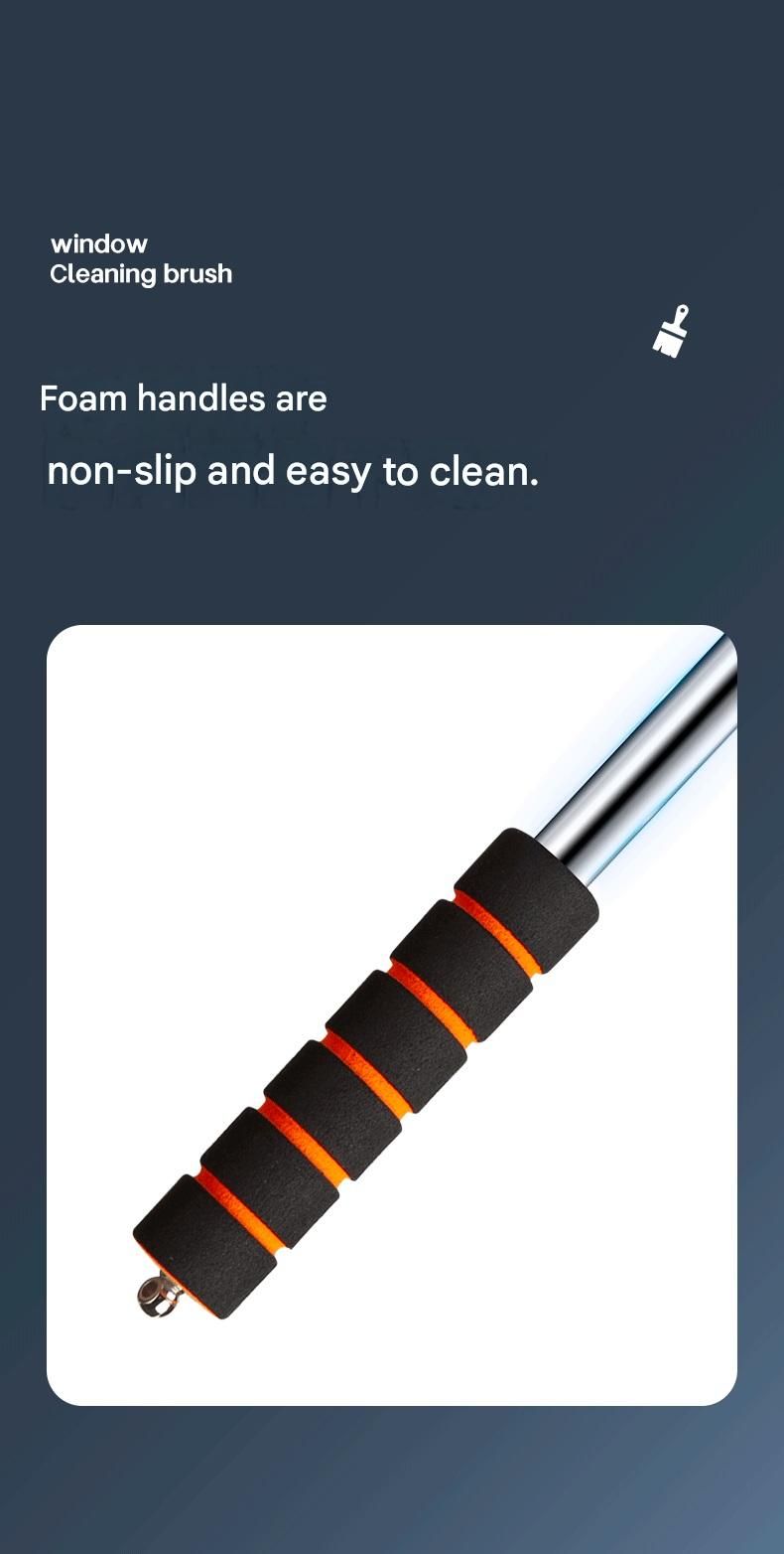 Black Telescopic Car Windshield Cleaning Brush with 3 Replacement Microfiber view 8