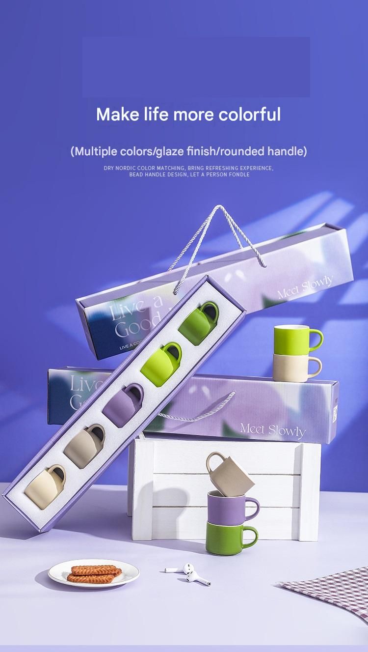 5-piece "Colorful One-Shot Mug" Ceramic Mug Set – Nordic color scheme view 2