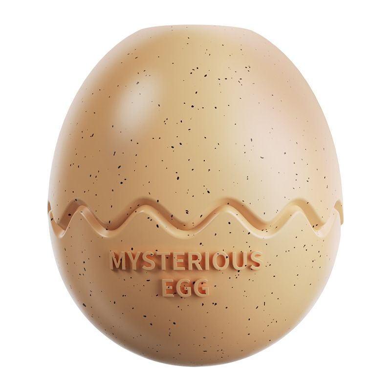 Brown Dinosaur Egg Shaped Dog Slow Feeder Toy - Durable TPR Interactive Treat