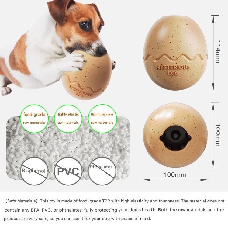 2-piece Pink Dinosaur Egg Dog Slow Feeder Toy Set with Cleaning Brush - TPR view 6