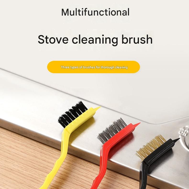 8-Piece Cleaning Brush Set（Includes 8 transparent hooks） - Stainless Steel Scraper view 4