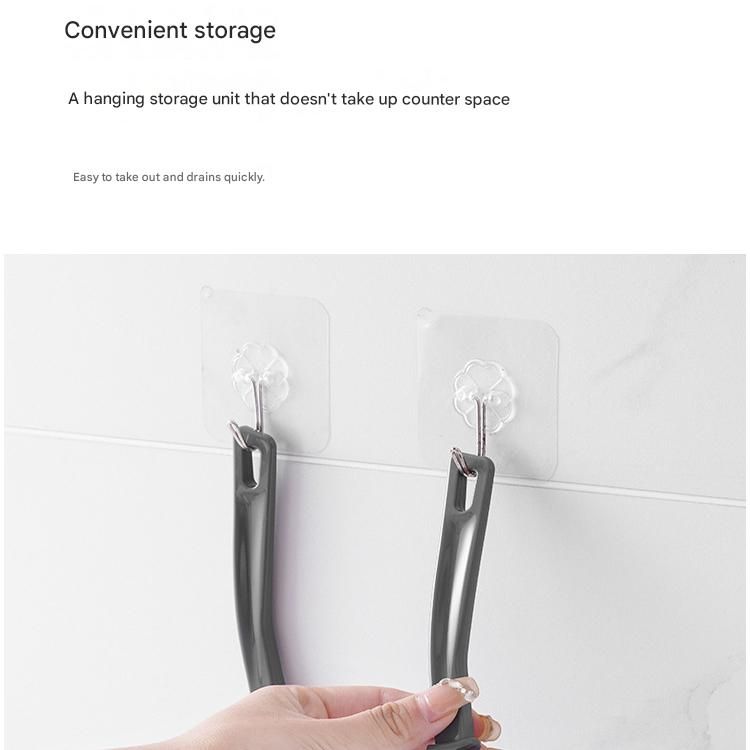 8-Piece Cleaning Brush Set（Includes 8 transparent hooks） - Stainless Steel Scraper view 8