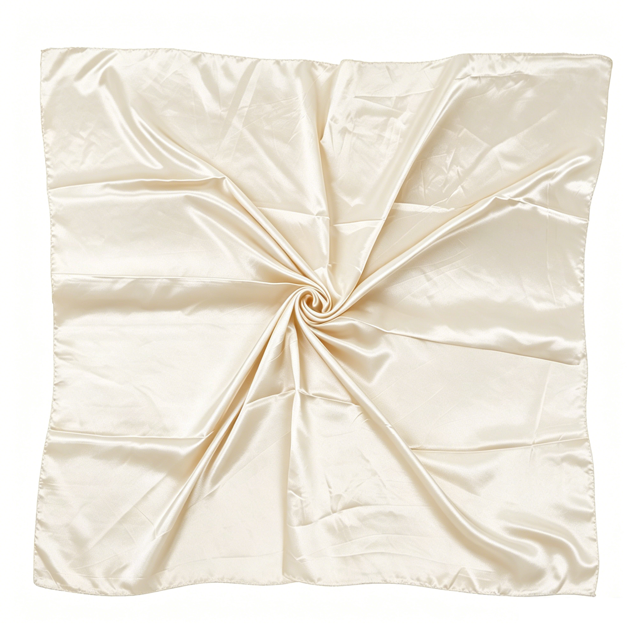 90x90cm Beige Solid Color Satin Square Scarf for Women - Imitation Silk view 6