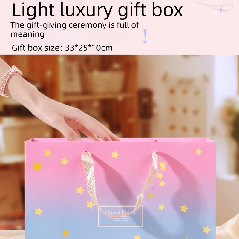 Pink and White Winter Scarf Gift Box Set for Women （4-Piece Set: Earmuffs view 5