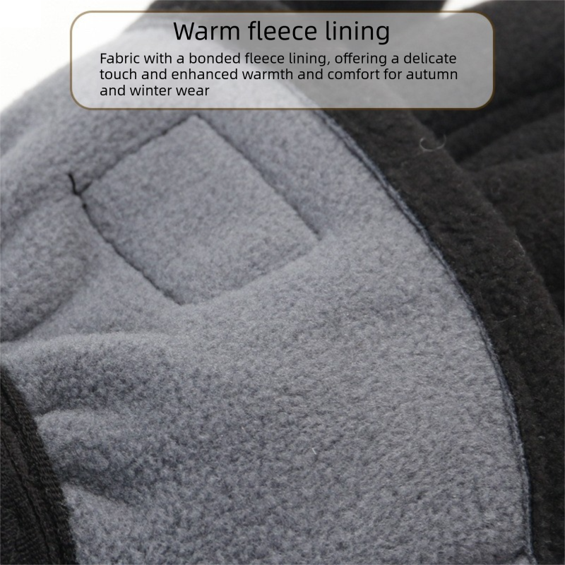 2 piece Black and Grey Winter Thermal Touchscreen Gloves - Outdoor Cycling view 4