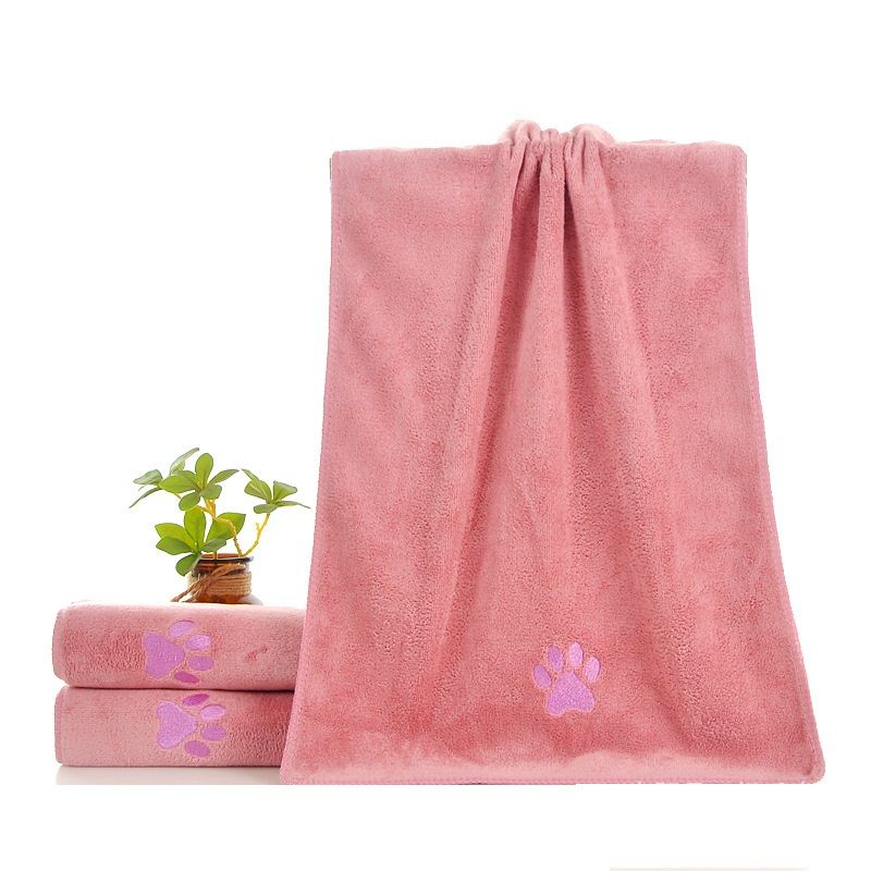 Pink 50*100cm Pet Drying absorbent Towel for Dogs and Cats - Quick Dry Super