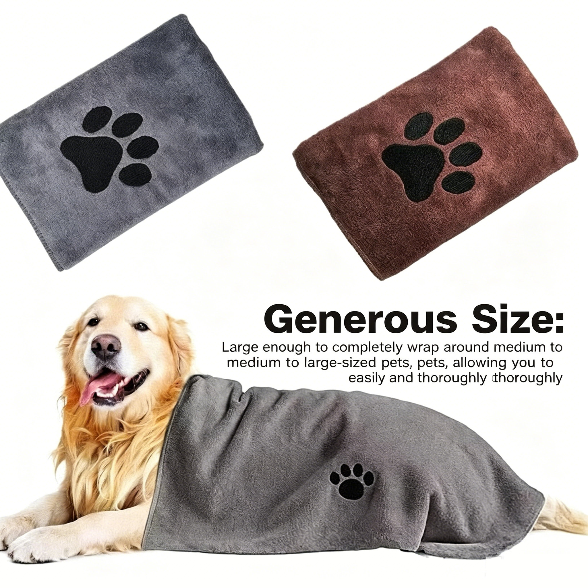 Pink 40*80cm Pet Drying absorbent Towel for Dogs and Cats - Quick Dry Super view 6