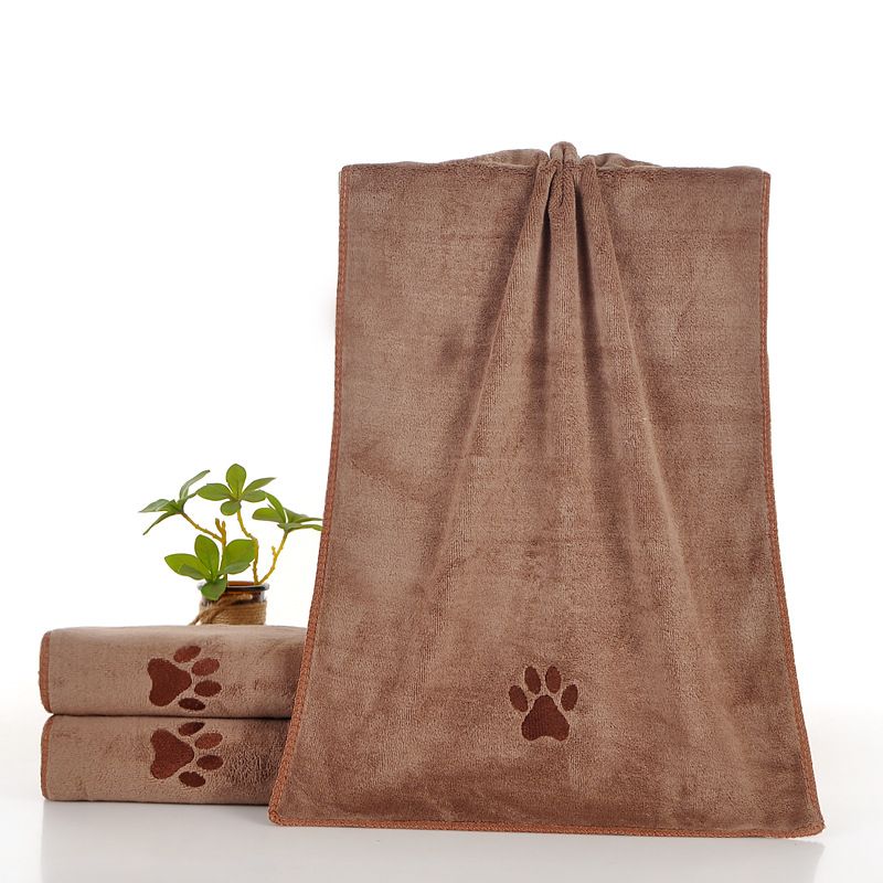 Brown 40*80cm Pet Drying absorbent Towel for Dogs and Cats - Quick Dry Super