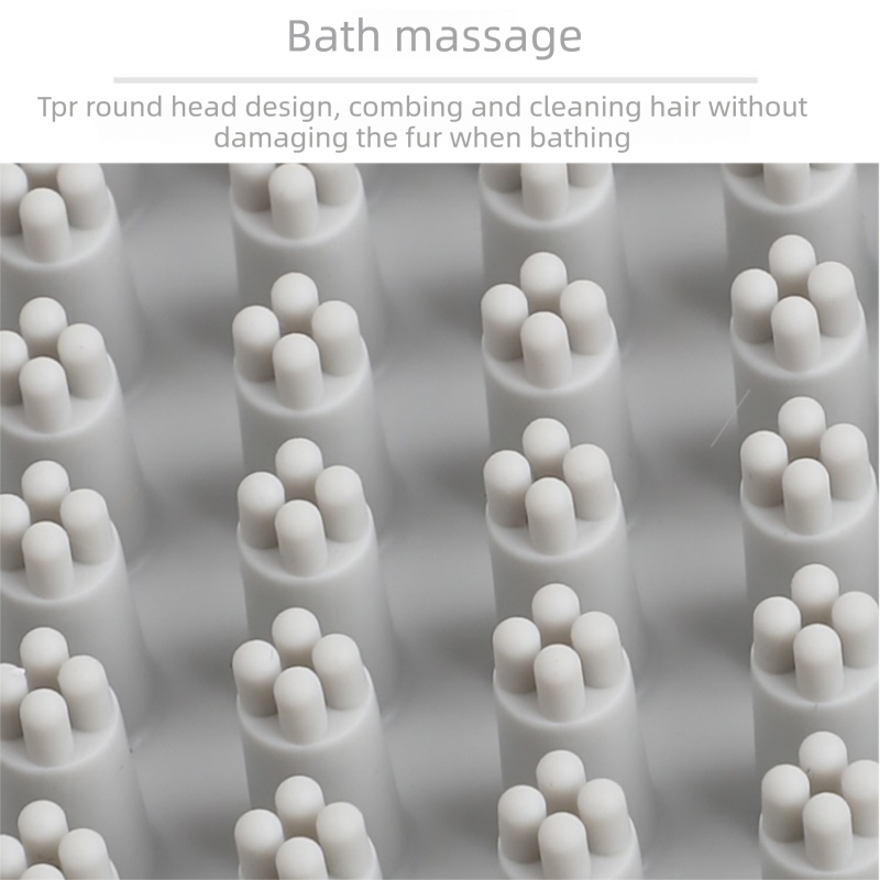 Blue Pet Bath Massage Brush Soft TPR Grooming Brush for Dogs and Cats view 8