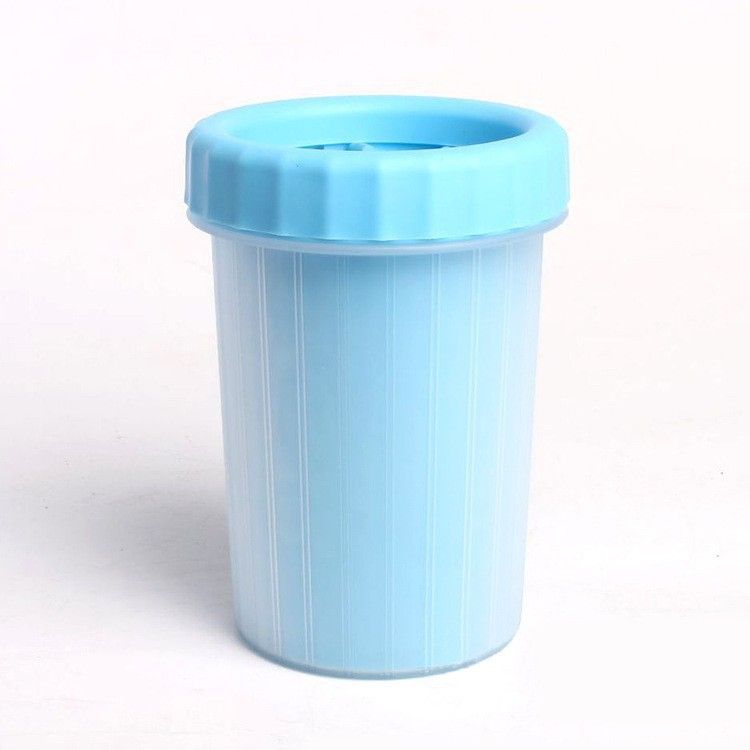 Blue big size Pet Paw Cleaner Cup Portable Dog Paw Washer with Soft Silicone