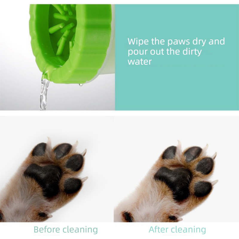 Pink big size Pet Paw Cleaner Cup Portable Dog Paw Washer with Soft Silicone view 9