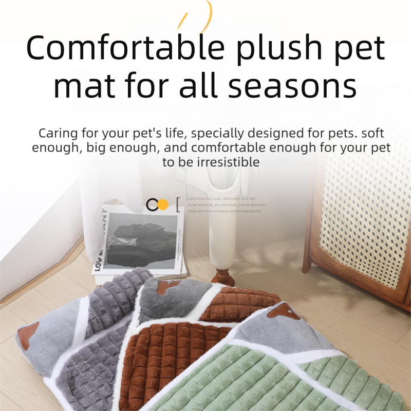Green XL size Luxury Plush Pet Sleeping Mat view 2