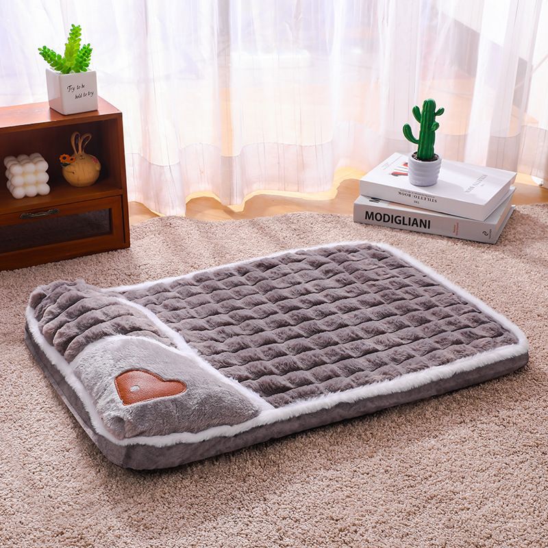 Grey M size Luxury Plush Pet Sleeping Mat