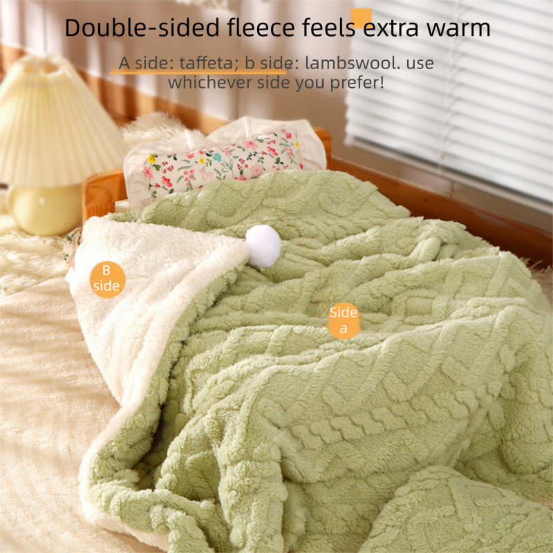 2-piece M size Green Pet Winter Comfort Bundle – 55*45cm Plush Pet Blanket and view 11