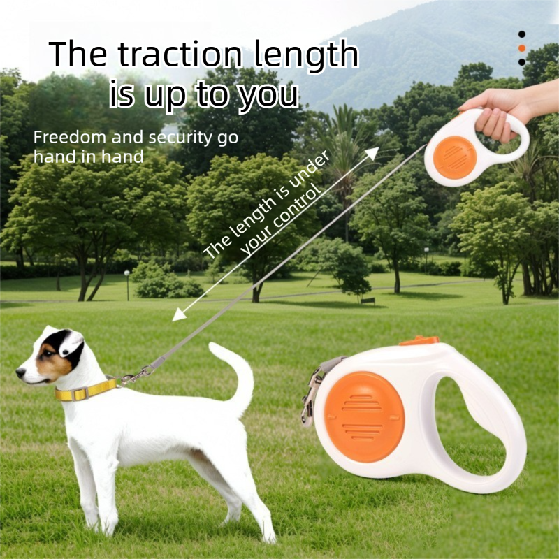 Orange 5M Automatic Retractable Dog Leash –Extendable Pet Lead with One-Button view 4