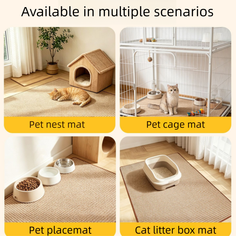 Brown S size 40*60cm Soft Cat Scratching Mat & Lounge Bed – Durable Furniture view 4