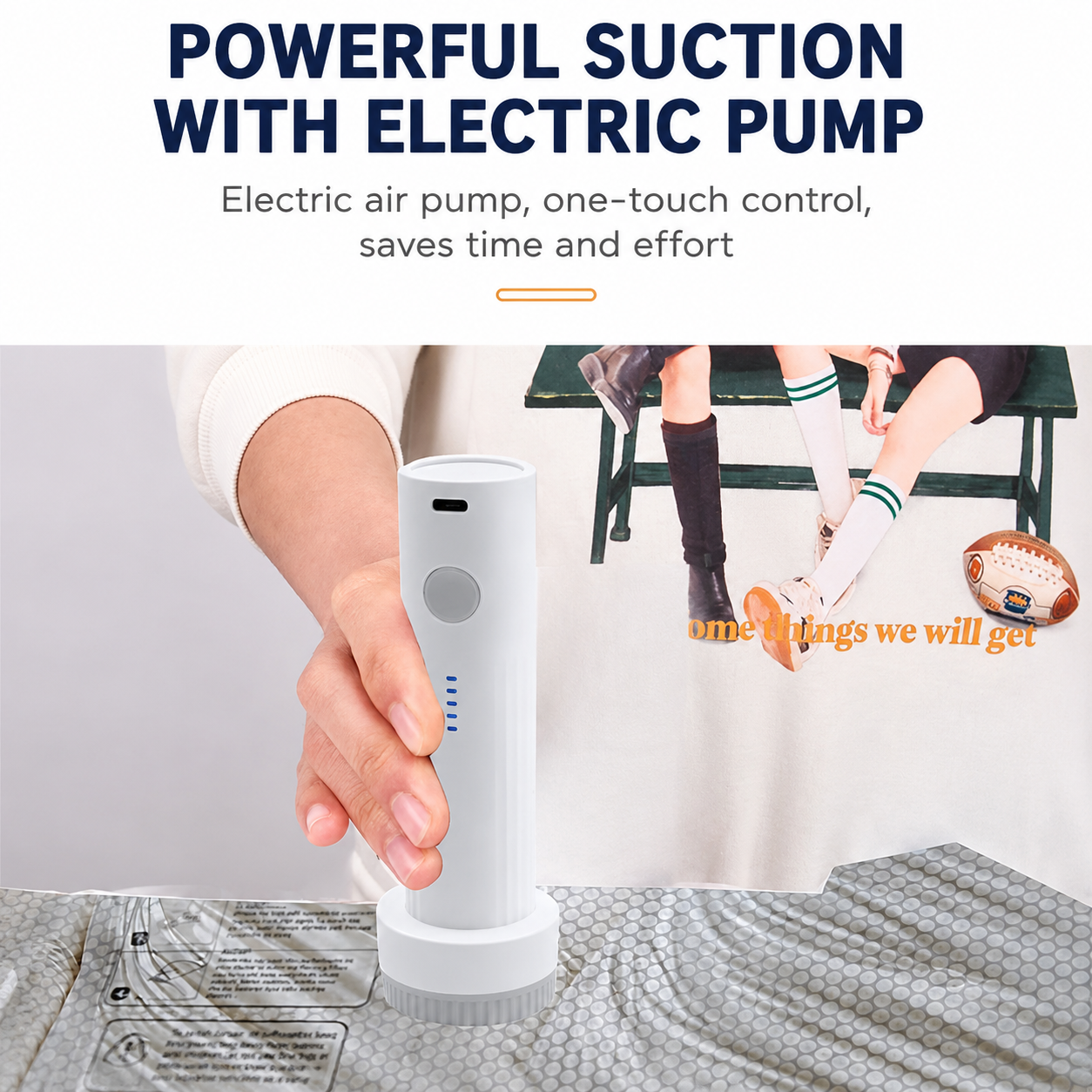 6 Pack Vacuum Storage Bags and Wireless Electric Pump and Renewable Mini view 7