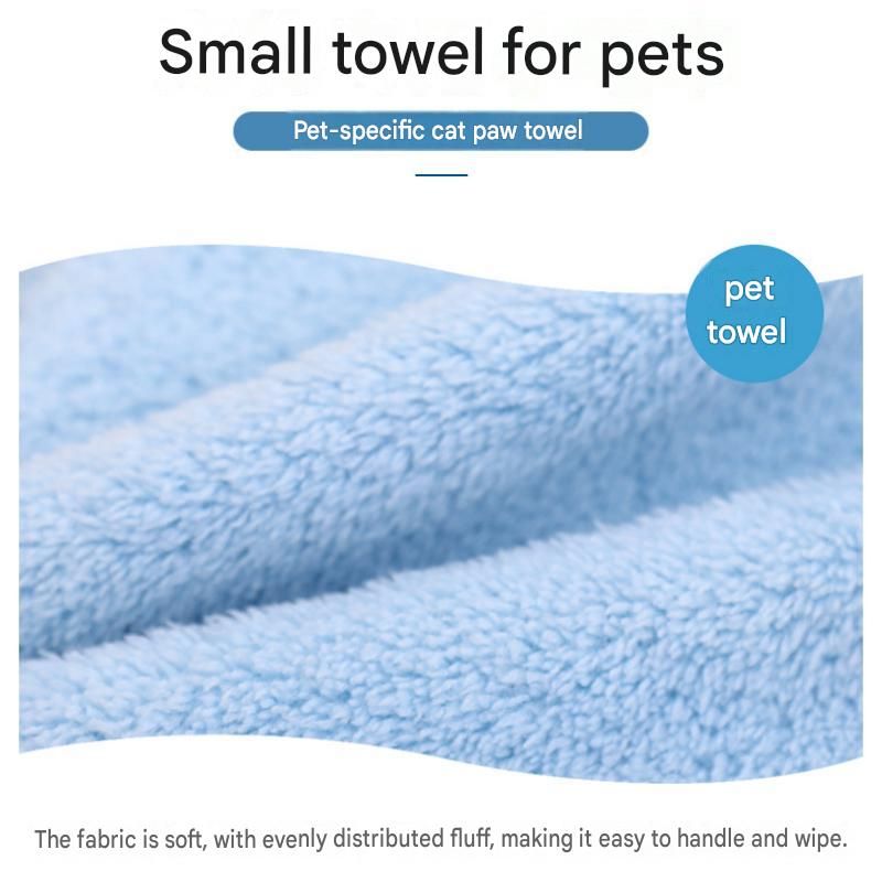 2-piece Pink Quick-drying pet grooming glove towel view 5