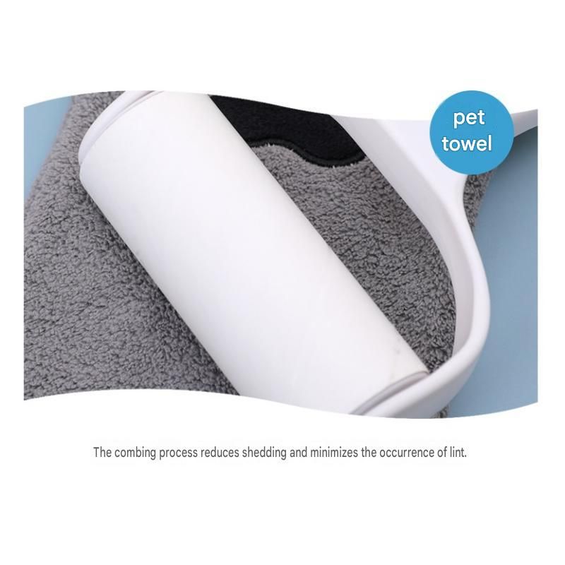 2-piece Blue Quick-drying pet grooming glove towel view 6