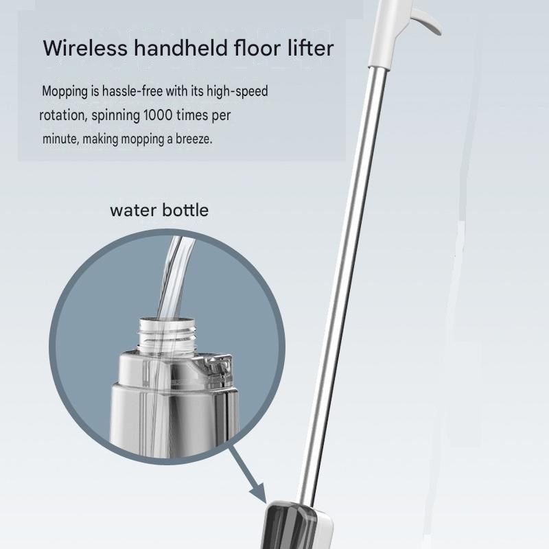 S5 Green Cordless Electric Spin Mop with Spray Function USB Rechargeable Floor view 10
