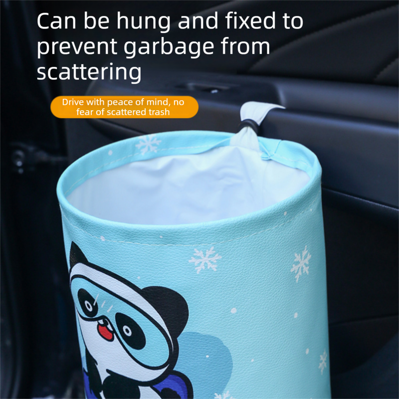 Space rabbit pattern Car Trash Can - Foldable Dual-Layer Waterproof Car view 12