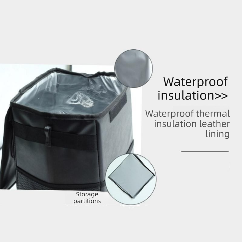 Black small size 15*17*25cm Car Trash Bin with Oxford Cloth Construction view 10