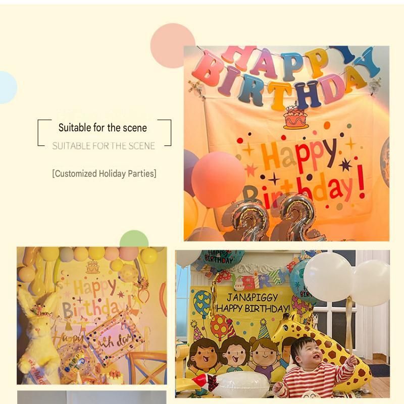 3-pcs Birthday Party Decoration Set with 2-pack Smiley Daisy Balloon view 6