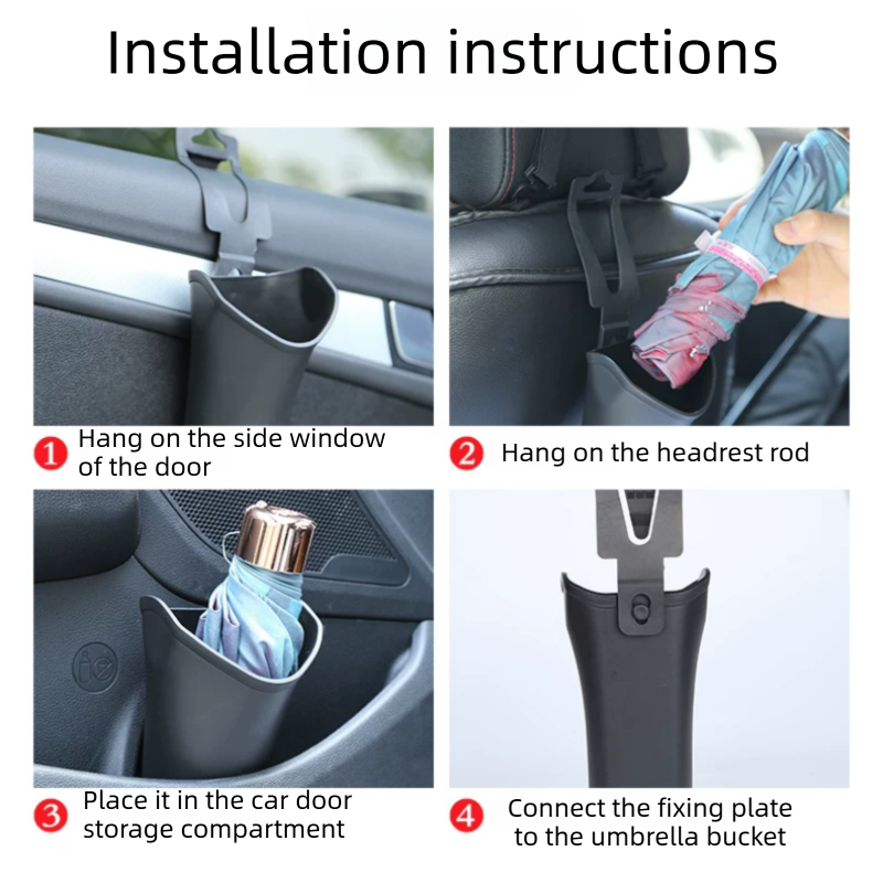 2pcs Car Umbrella Storage Bucket—a hanging storage container that is view 11