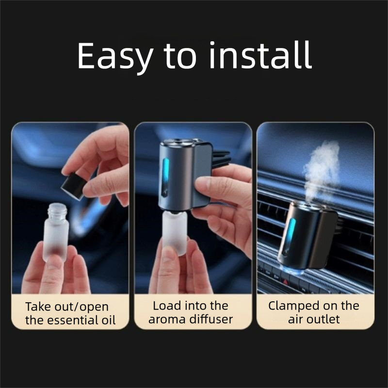 Silvery Car Vent Air Freshener Diffuser (Includes a 10ml empty essential oil view 10