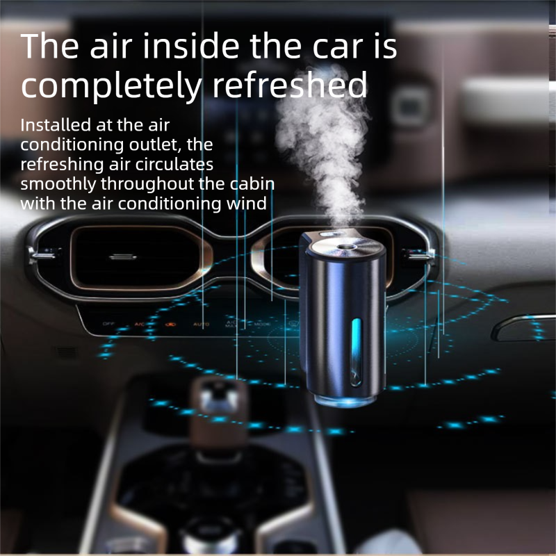 2 pcs Car interior essentials set-Silvery Car Air Vent Aroma Diffuser & Black view 9