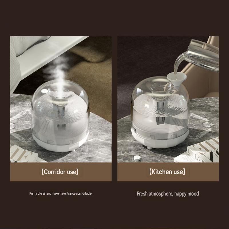 White 500ml Smart Ultrasonic Humidifier & Aroma Diffuser – USB Silent Air view 10
