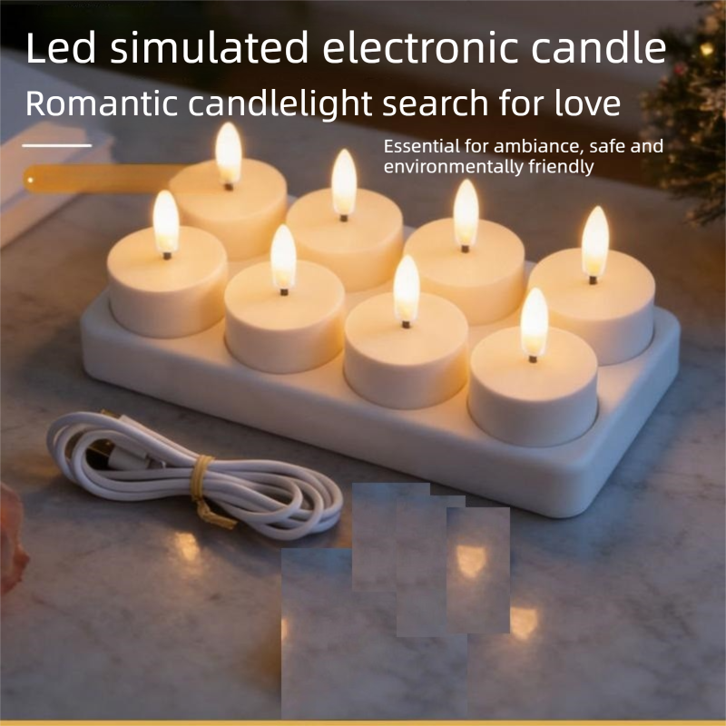 Birthday Party Backdrop and Rechargeable LED Candle Set - 180x115 cm Printed view 3