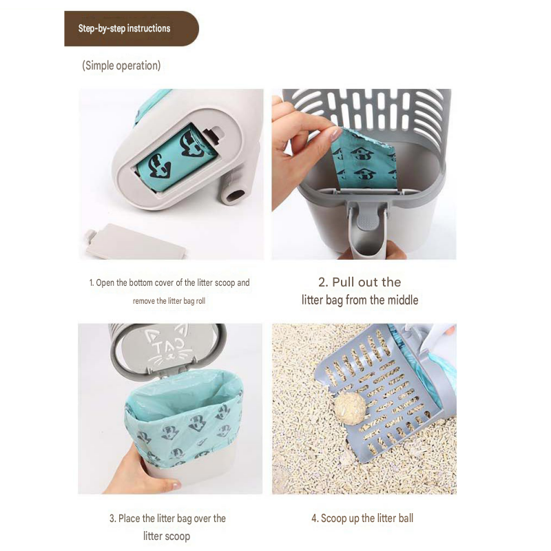 All-in-one Cat Litter Scoop - Detachable High-Capacity Waste Storage Bin with view 11