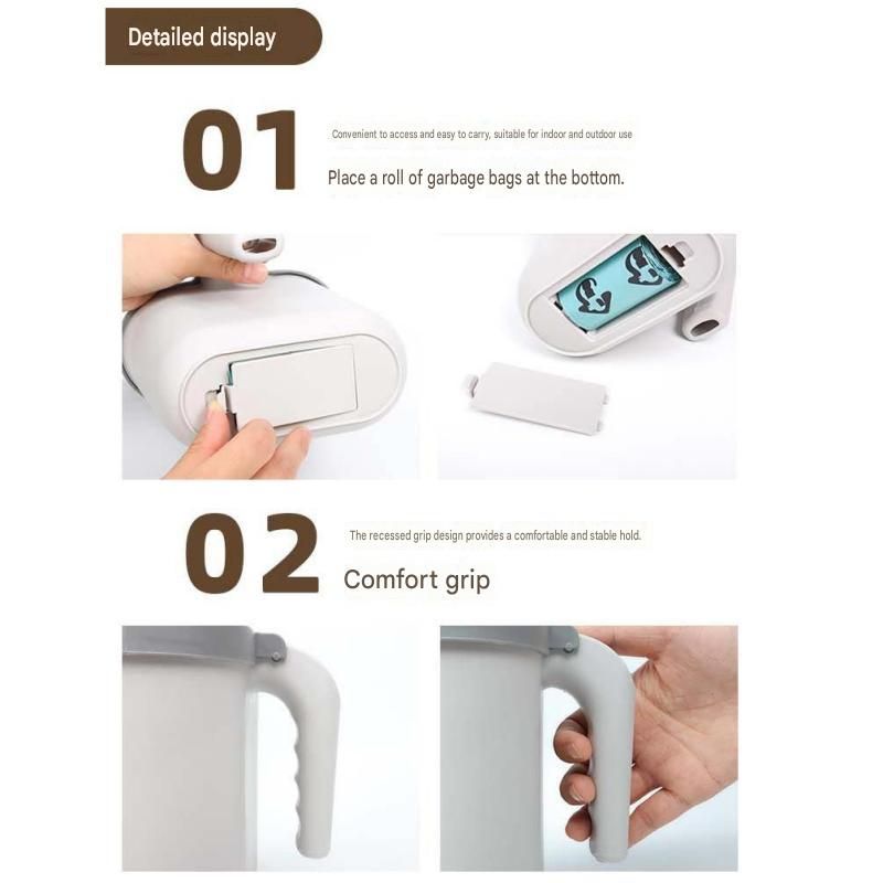 All-in-one Cat Litter Scoop Includes 2 rolls of trash bags- Detachable view 7