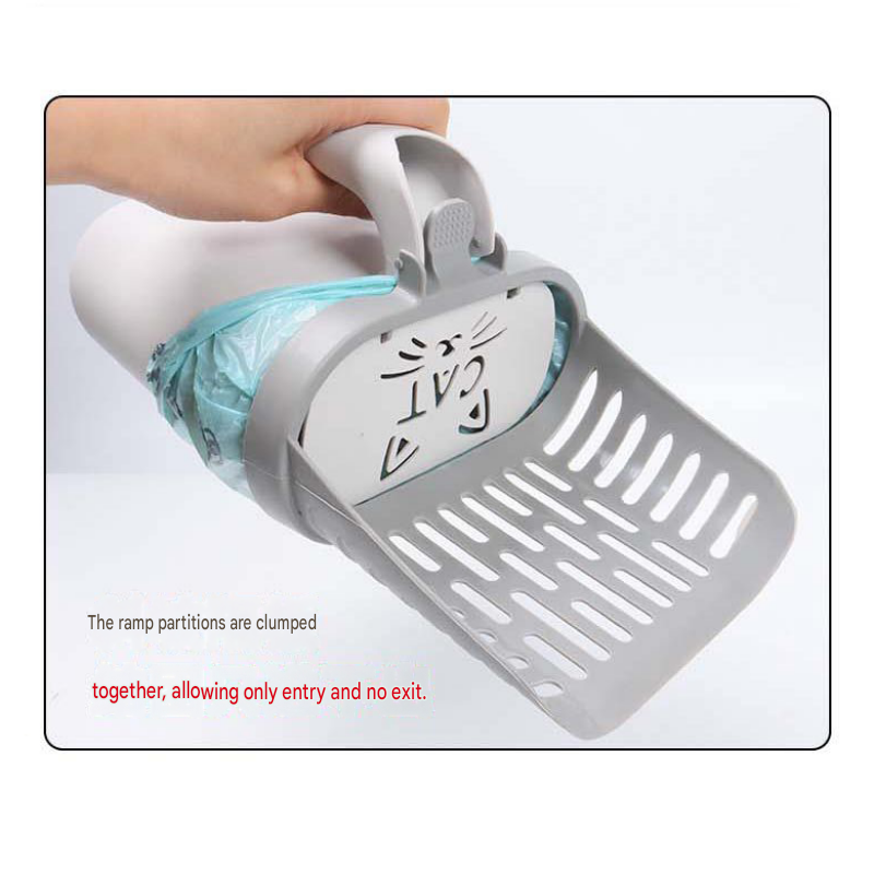 All-in-one Cat Litter Scoop Includes 2 rolls of trash bags- Detachable view 10