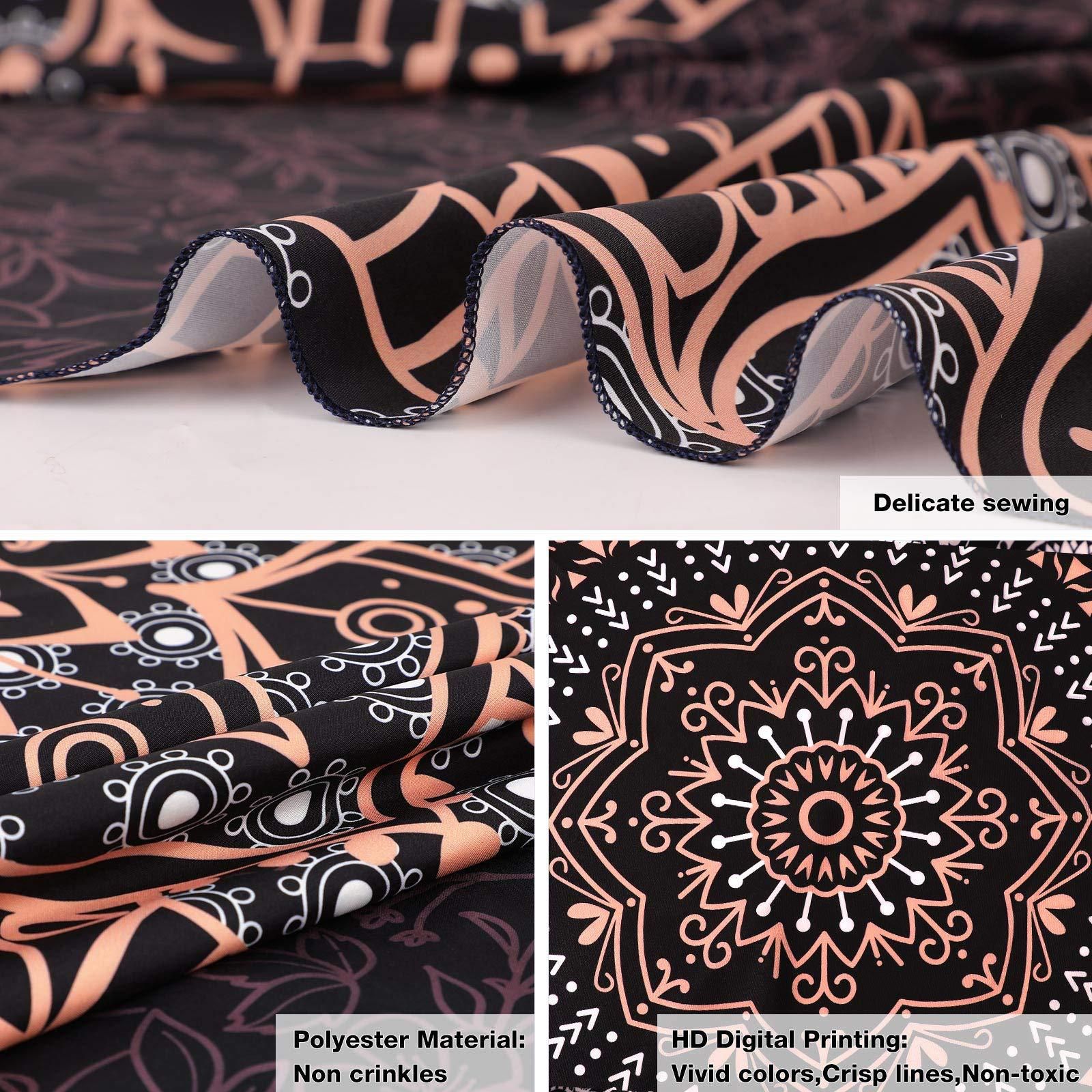 Pink Cat Ear Sunset Projection Lamp and 150x200cm Black Mandala Tapestry Combo view 9