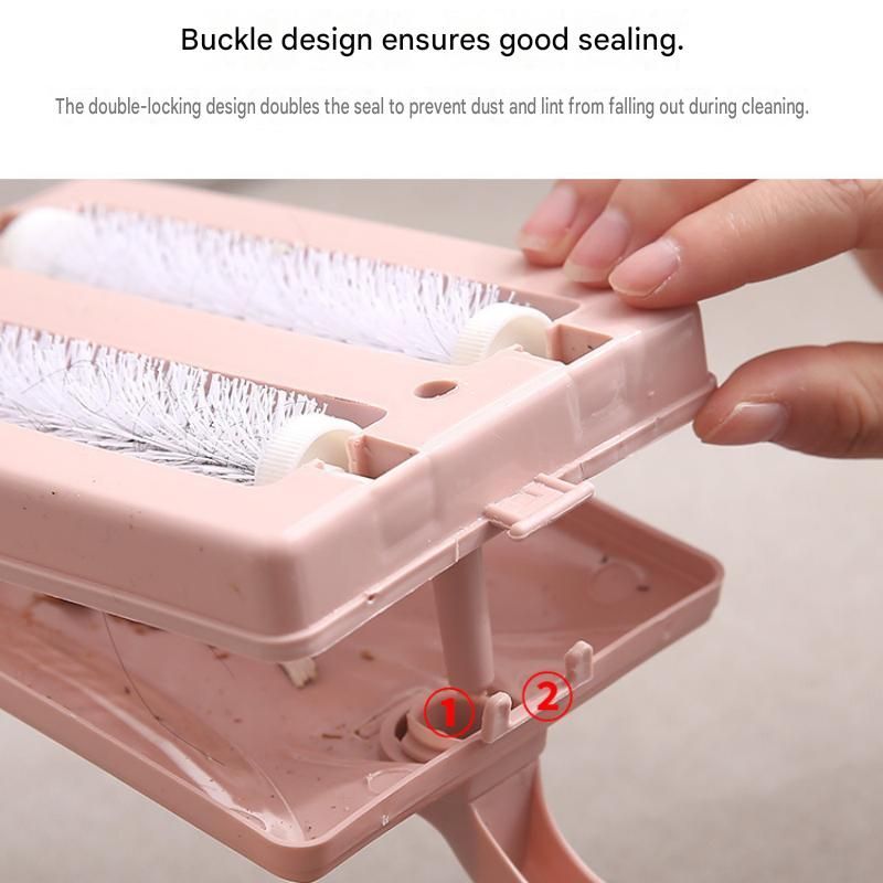 Blue Double Roller Cleaning Brush - PP Material view 5
