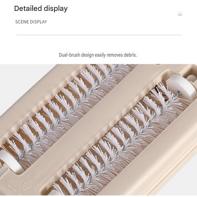 Purple Double Roller Cleaning Brush - PP Material view 6