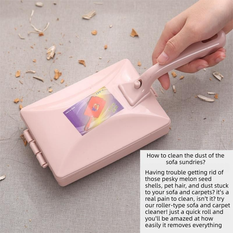 Pink Double Roller Cleaning Brush - PP Material view 3